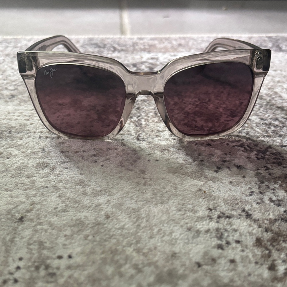 Maui Jim Polarized Transparent Sunglasses with Purple Lenses